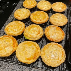 lemon pies on a rack